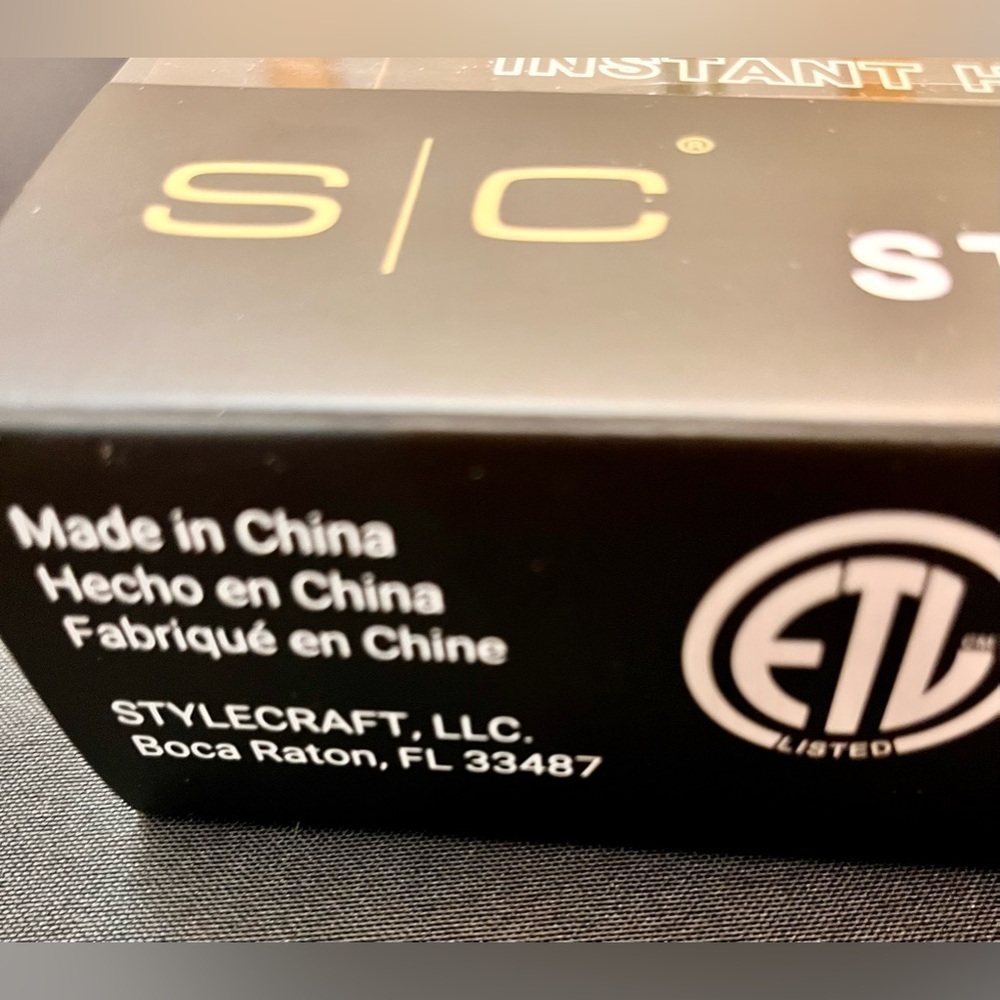 StyleCraft Black Gold Ceramic Stay-Temp Professional 1.25" Curling Iron SCSC125B - Picture 7 of 11